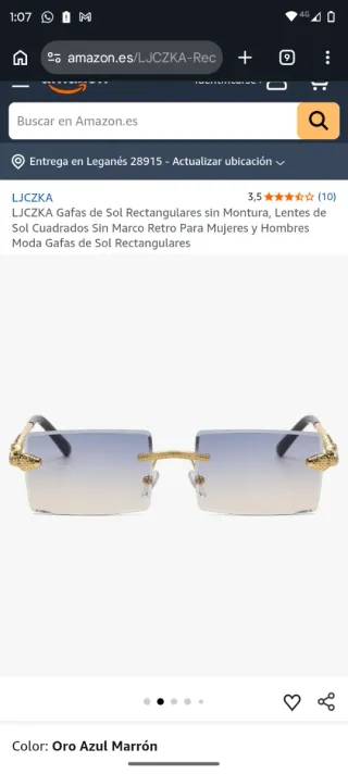 Gafas de sol rectangulares LJCZKA