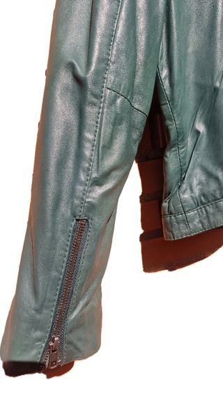 Cazadora Piel Naf Naf Verde Bosque