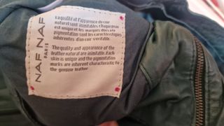 Cazadora Piel Naf Naf Verde Bosque