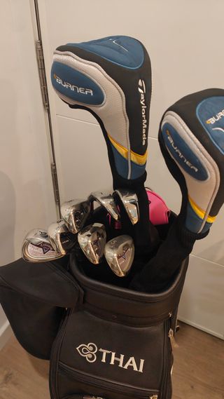 Bolsa, palos y carro golf mujer semi-nuevos