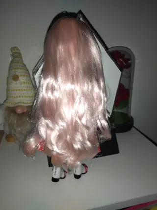 Muñeca BJD pelo rosa extra largo