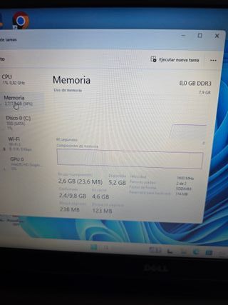 Ordenador portátil DELL I5 SEXTA GENERACIÓN 8RAM
