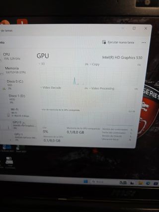 Ordenador portátil MSI Gaming i7 con 16 gigas RAM