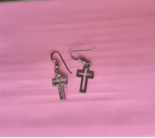 Pendientes Cruz Plata