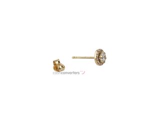 pendientes oro 18k con piedra con circonita