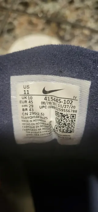 Zapatillas Nike Air Monarch Blancas y Azules