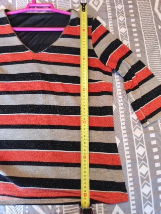 Jersey rayas con efecto brillantina