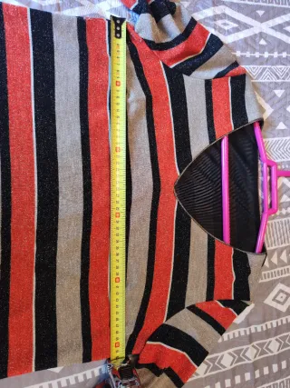 Jersey rayas con efecto brillantina