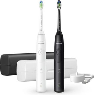 Philips Sonicare 5500 cepillo dental eléctrico, sónico con 2 modos, alerta de presión, EasyStart, SmarTimer y BrushPacer, azul marino, modelo HX7113/01 [Nueva Tecnología]