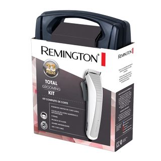 Remington Recortadora de Barba Beard Kit, Barbero con Cable e Inalámbrico, Cuchillas de Titanio, 3 Peines Ajustables, Cepillo para Barba y Tijeras, 90 min Autonomía, Batería de Litio, MB4046