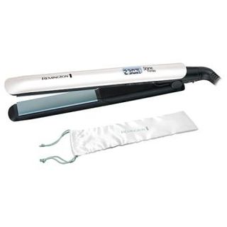 Remington Plancha Pelo pantalla digital, 160-230 °C, sensor protección contra el calor para reducir el daño capilar Keratin Therapy revestimiento cerámica con queratina y aceite de almendra S8593