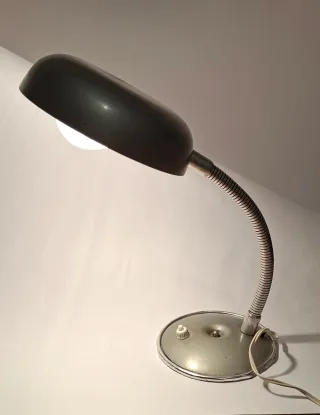 Lámpara flexo vintage metal plateado