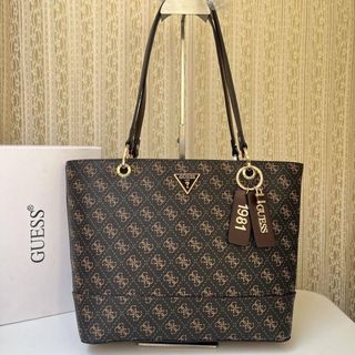 Bolso Tote Guess Marrón y Dorado