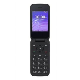 TCL Onetouch 4043 \- Teléfono móvil de fácil Uso, Teclas Grandes, 4G, Dos Pantallas Formato Clip, Linterna, batería 1380mAh, Bluetooth, Dual SIM, Conector Audio 3.5mm, con Base cargadora \(Gris\)