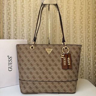 Bolso Tote Guess Marrón y Dorado