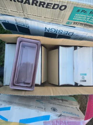 Bloque de vidrio Wave de colores