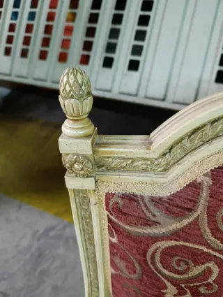 Sofá y sillón antiguos estilo Luis XV