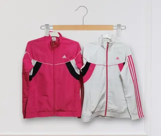 2 Sudaderas Adidas Mujer Rosa y Blanca