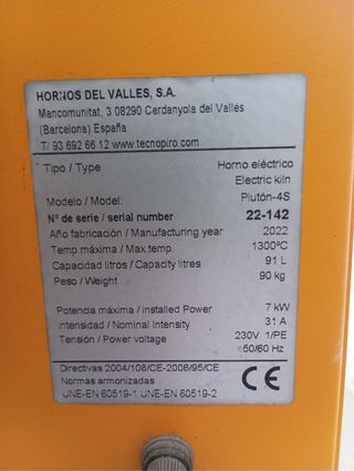 Horno TecnoPiro 5 años