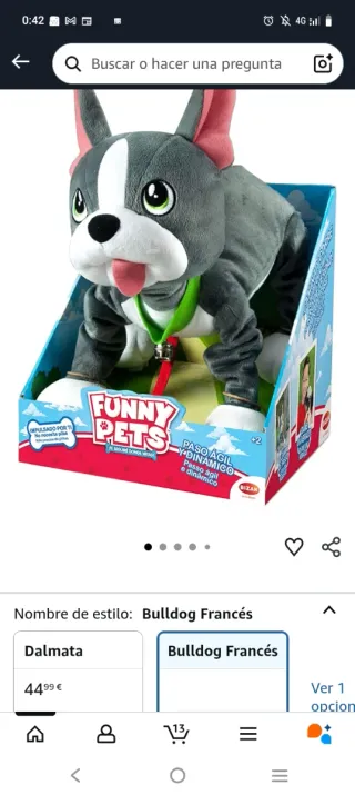 Perrito de peluche que camina y ladra