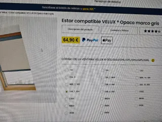 Estor de oscurecimiento compatible Velux GHL 804