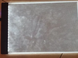 Pantalla de calco con iluminación LED