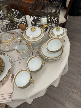 Juego de té Bernardot Limoges Antiguo