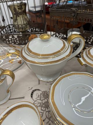 Juego de té Bernardot Limoges Antiguo