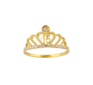 anillo oro 18k con piedra con circonita