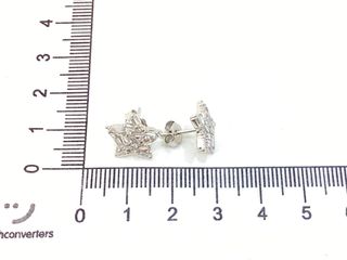 pendientes plata 925mm con piedra con circonita