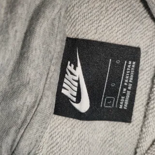 Sudadera Nike Gris Original con Logo Bordado