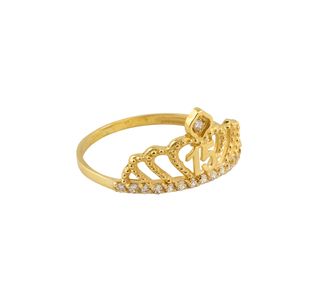 anillo oro 18k con piedra con circonita