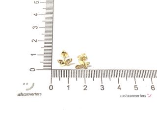 pendientes oro 18k con piedra con circonita