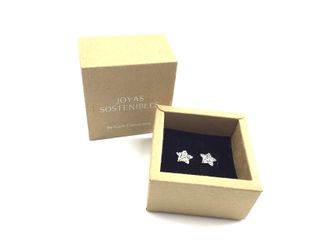 pendientes plata 925mm con piedra con circonita