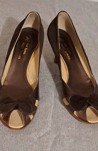 Scarpe donna tacco marroni Tg 41