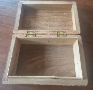 Scatola vintage legno intarsiato fiori
