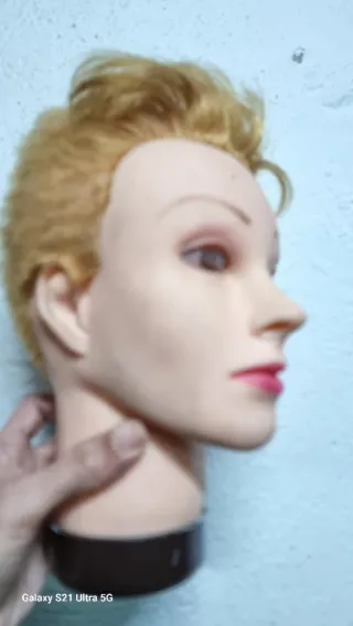 Maniquí Cabezal Peluquería x3