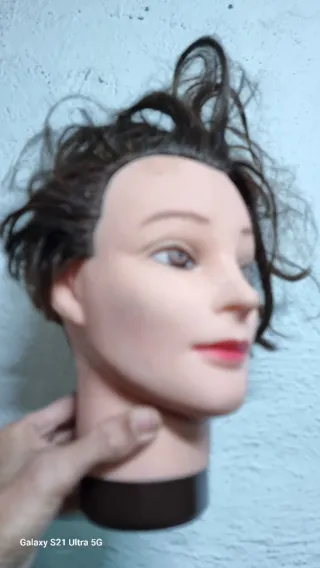 Maniquí Cabezal Peluquería x3