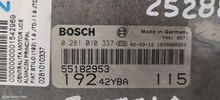 Centralita motor uce fiat 0281010337 stilo 1542969