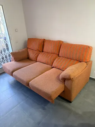 Sofá 3 plazas naranja