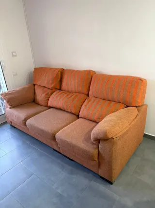 Sofá 3 plazas naranja