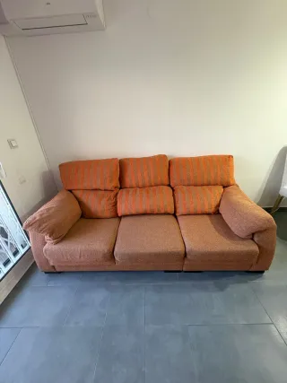 Sofá 3 plazas naranja
