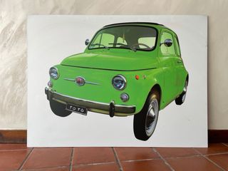 Serigrafía Fiat 500 Verde