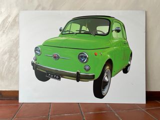 Serigrafía Fiat 500 Verde