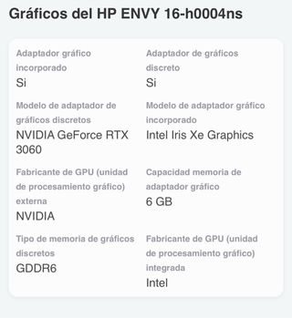 Portátil HP ENVY 16-h0004ns, Intel i7-12700H
