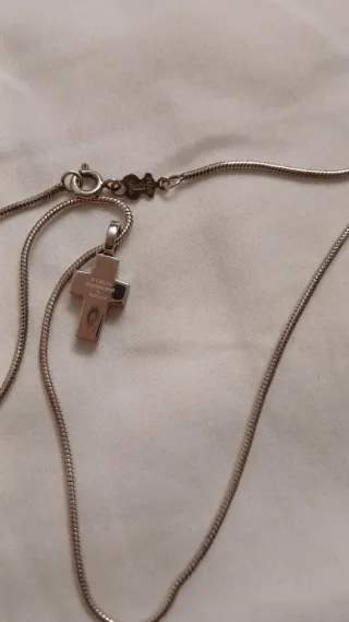 Conjunto collar y anillo plata ley