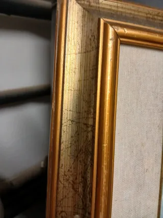 Quadro paesaggio montano lago