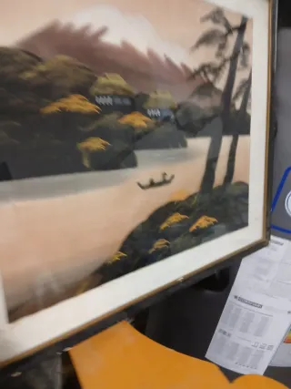 Quadro Giapponese Monte Fuji Barchetta