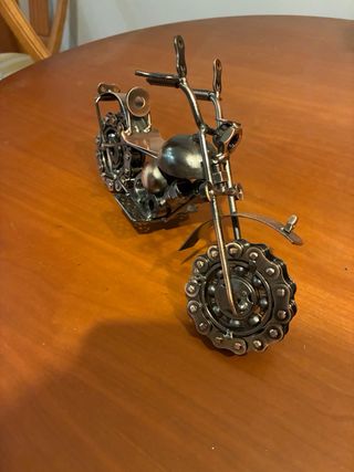 Moto Harley Chopper Decoración Metal Hecha Mano