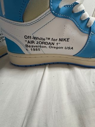 Jordan 1 Off White Beige/Azul